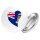 Button Kaimaninseln Flagge Herz Anstecker