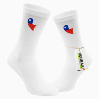 Socken Chile Flagge Herz Größe 37/46 White...