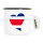 Emaille Tasse Costa Rica Flagge Herz 300ml Vintage Emaille Becher