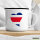 Emaille Tasse Costa Rica Flagge Herz 300ml Vintage