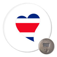 Magnet Costa Rica Flagge Herz 59mm Kühlschrankmagnet...