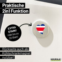 Magnet Costa Rica Flagge Herz 59mm Kühlschrankmagnet Flaschenöffner