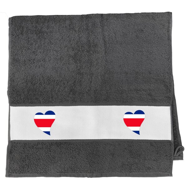 Handtuch Costa Rica Flagge Herz 50x100cm