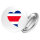 Button Costa Rica Flagge Herz Anstecker