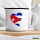 Emaille Tasse Kuba Flagge Herz 300ml Vintage Emaille Becher