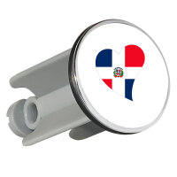 Waschbeckenstöpsel Dominikanische Republik Flagge...