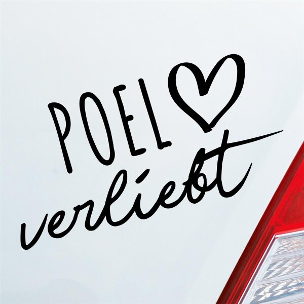 Autoaufkleber Poel verliebt  ca. 19x10cm