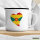 Emaille Tasse Grenada Flagge Herz 300ml Vintage Emaille Becher