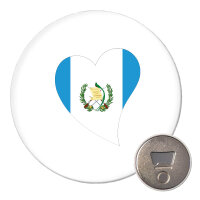 Magnet Guatemala Flagge Herz 59mm Kühlschrankmagnet...