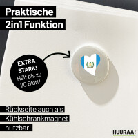 Magnet Guatemala Flagge Herz 59mm Kühlschrankmagnet Flaschenöffner