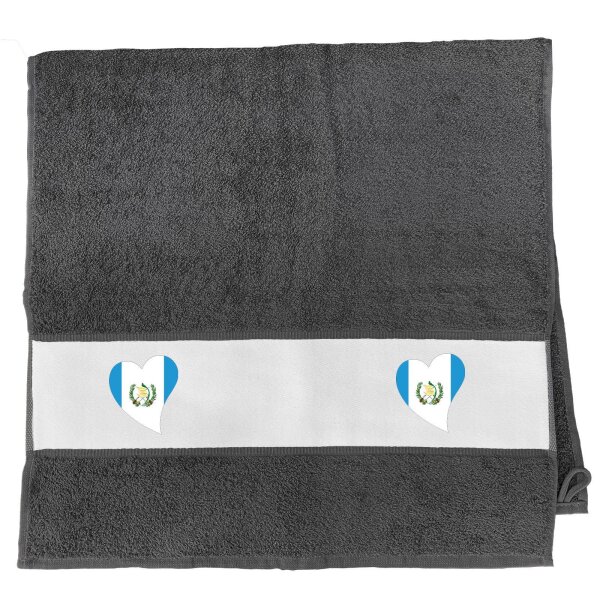 Handtuch Guatemala Flagge Herz 50x100cm