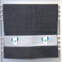 Handtuch Guatemala Flagge Herz 50x100cm