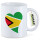 Kaffeetasse Guyana Flagge Herz 330ml