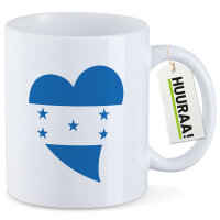 Kaffeetasse Honduras Flagge Herz 330ml