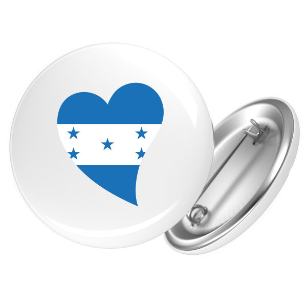 Button Honduras Flagge Herz Anstecker