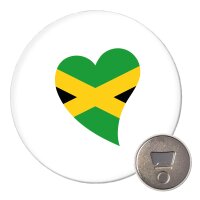 Magnet Jamaika Flagge Herz 59mm K&uuml;hlschrankmagnet