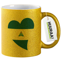 Glitzertasse Nicaragua Flagge Herz 330ml