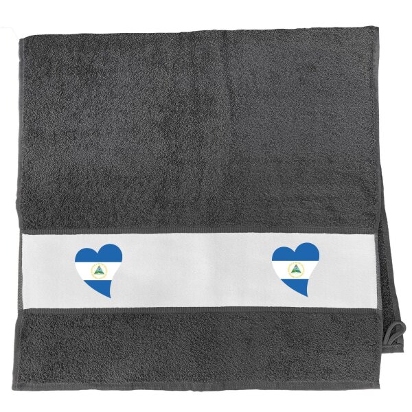 Handtuch Nicaragua Flagge Herz 50x100cm