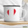 Emaille Tasse Peru Flagge Herz 300ml Vintage Emaille Becher