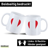Kaffeetasse Peru Flagge Herz 330ml