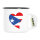 Emaille Tasse Puerto Rico Flagge Herz 300ml Vintage Emaille Becher