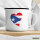 Emaille Tasse Puerto Rico Flagge Herz 300ml Vintage Emaille Becher
