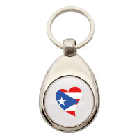 Schlüsselanhänger Puerto Rico Flagge Herz