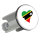 Waschbeckenstöpsel St. Kitts und Nevis Flagge Herz 4cm Abflussstopfen