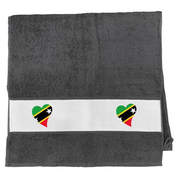 Handtuch St. Kitts und Nevis Flagge Herz 50x100cm
