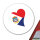 Aufkleber Sint Maarten Flagge Herz 10cm Sticker