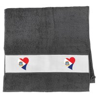 Handtuch Sint Maarten Flagge Herz 50x100cm