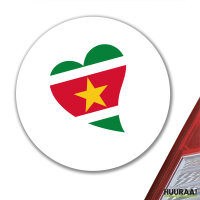 Aufkleber Surinam Flagge Herz 10cm Sticker