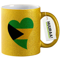 Glitzertasse Die Bahamas Flagge Herz 330ml