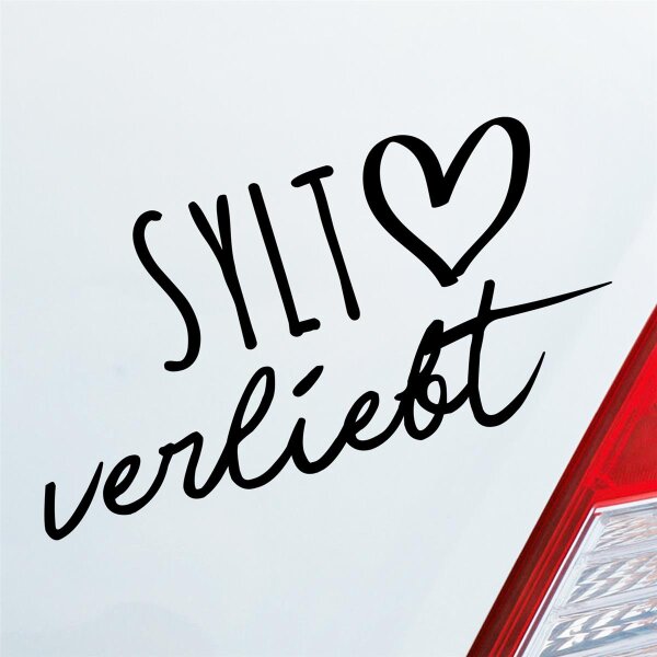 Autoaufkleber Sylt verliebt  ca. 19x10cm