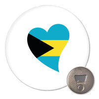 Magnet Die Bahamas Flagge Herz 59mm...
