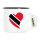 Emaille Tasse Trinidad und Tobago Flagge Herz 300ml Vintage Emaille Becher