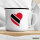 Emaille Tasse Trinidad und Tobago Flagge Herz 300ml Vintage Emaille Becher