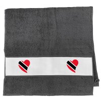 Handtuch Trinidad und Tobago Flagge Herz 50x100cm