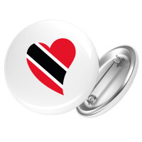Button Trinidad und Tobago Flagge Herz Anstecker