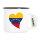 Emaille Tasse Venezuela Flagge Herz 300ml Vintage Emaille Becher