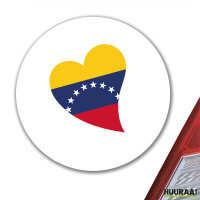 Aufkleber Venezuela Flagge Herz 10cm Sticker