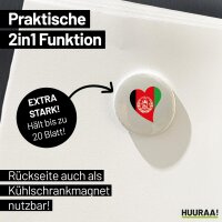 Magnet Afghanistan Flagge Herz 59mm Kühlschrankmagnet Flaschenöffner