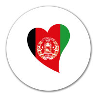 Aufkleber Afghanistan Flagge Herz 10cm Sticker