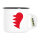 Emaille Tasse Bahrain Flagge Herz 300ml Vintage Emaille Becher