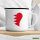 Emaille Tasse Bahrain Flagge Herz 300ml Vintage Emaille Becher