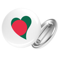 Button Bangladesch Flagge Herz Anstecker