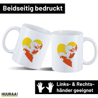 Kaffeetasse Bhutan Flagge Herz 330ml