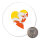 Magnet Bhutan Flagge Herz 59mm Kühlschrankmagnet Flaschenöffner
