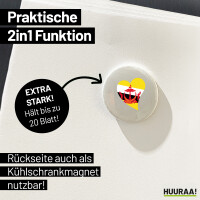 Magnet Brunei Flagge Herz 59mm Kühlschrankmagnet Flaschenöffner