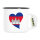 Emaille Tasse Kambodscha Flagge Herz 300ml Vintage Emaille Becher